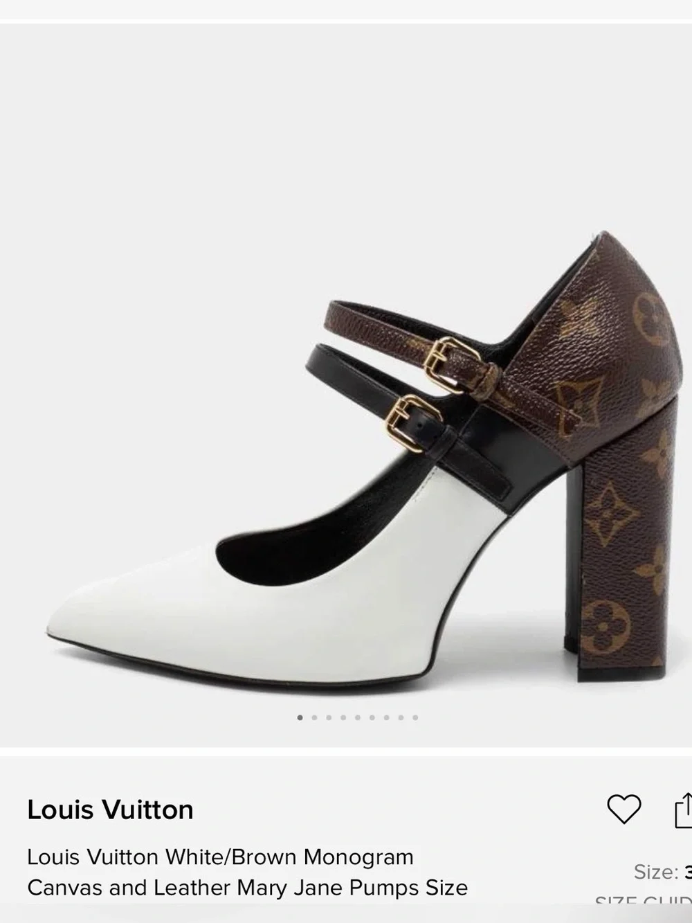 Louis Vuitton Matchmake Monogram Damier Tressage Pumps White size 40